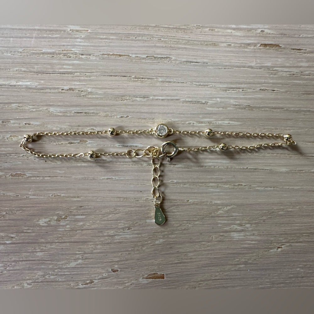 Kuololit Gold Plated 925 Silver Bracelet with Moissanite